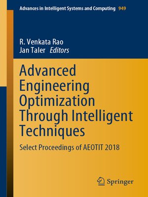 cover image of Advanced Engineering Optimization Through Intelligent Techniques